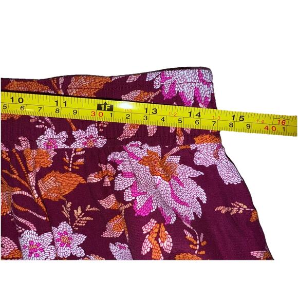 Nwot! LOFT Floral Flounce Hem Mini Skirt 100% Viscose Womens M #H49-19 - Picture 10 of 11